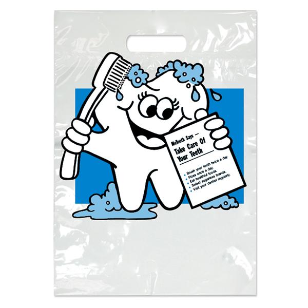2-Color Bags McTooth Says White 9 in x 13 in 100/Pk