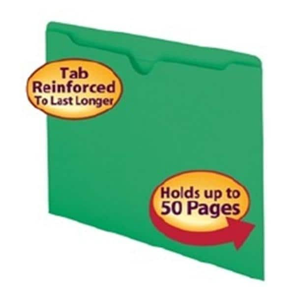 File Jacket Flat Green 2-Ply 11.75"x9.5" 100/Bx