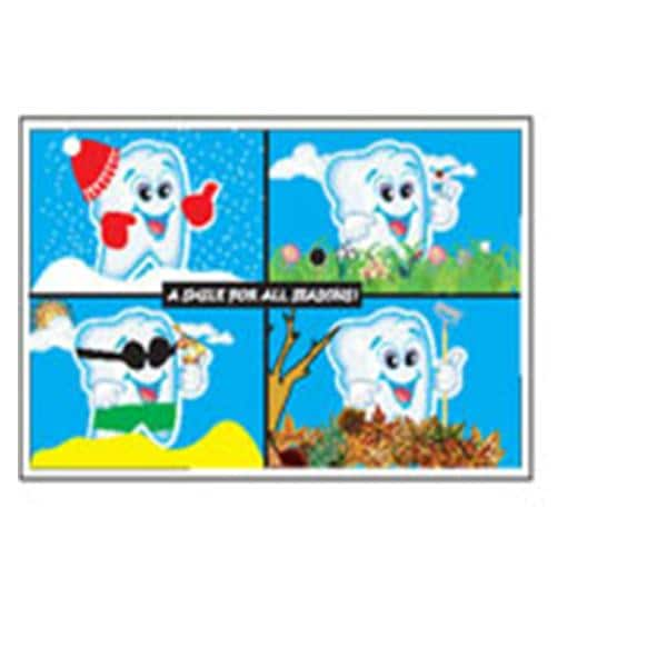 Imprinted Recall Cards 4 Seasons Tooth 4 in x 6 in 250/Pk