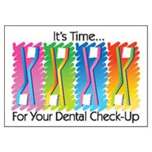 Imprinted Recall Cards CheckUp Neon Brush 4 in x 6 in 250/Pk