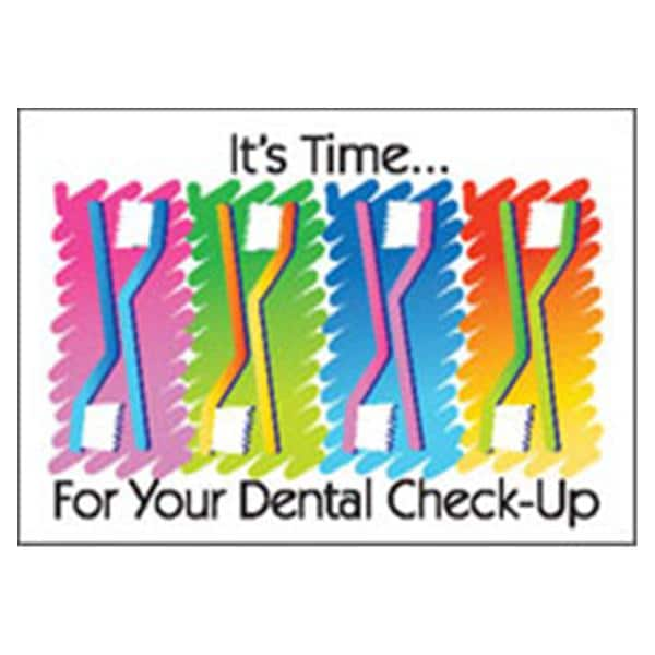 Imprinted Recall Cards CheckUp Neon Brush 4 in x 6 in 250/Pk