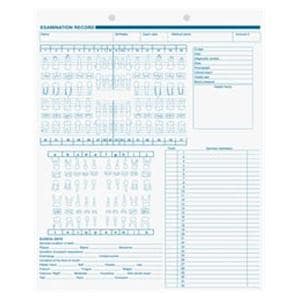 Exam Record Dental Forms With Anatomic & Periodontic Diagrams 250/Pk