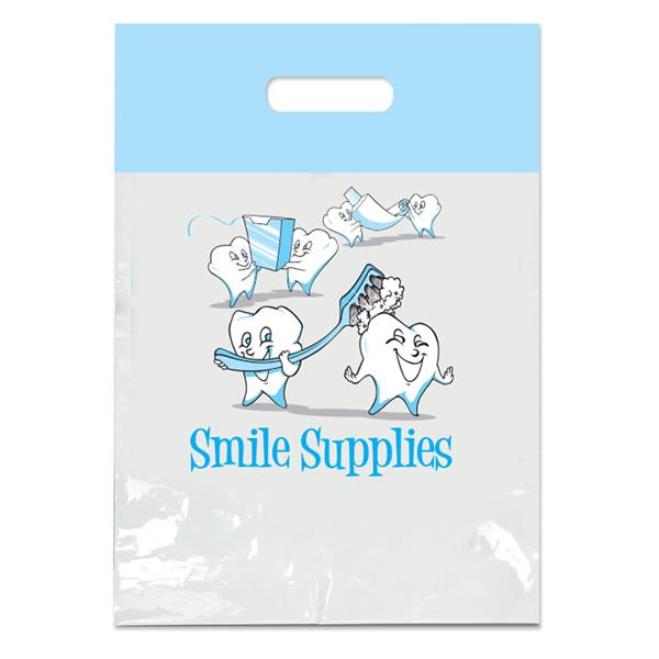 2-Color Bags Tooth Supplies White 9 in x 13 in 100/Pk