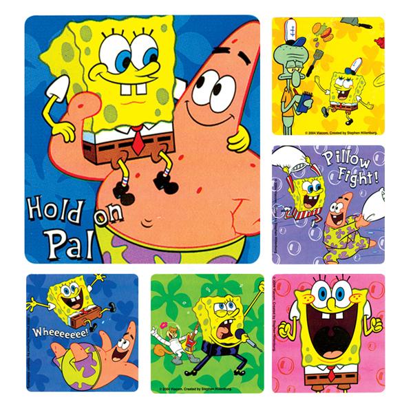 Stickers Spongebob 2 Assorted 100/Rl