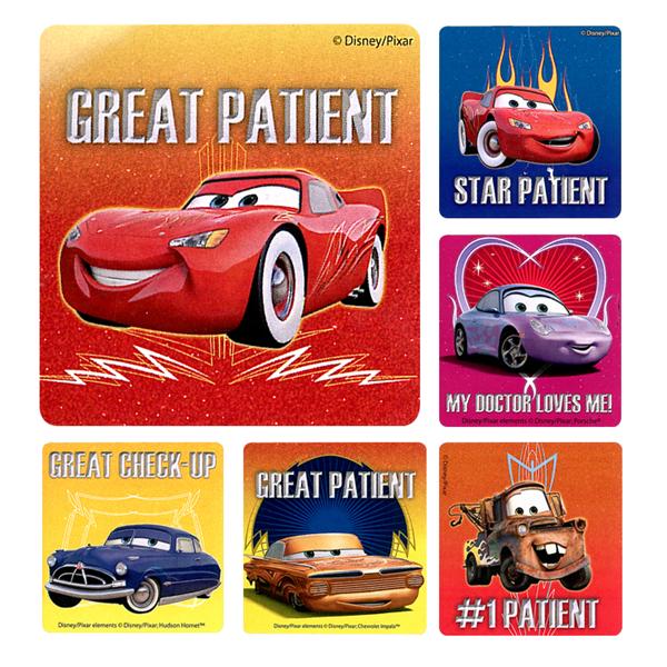 Stickers Dental Cars Patient Assorted 100/Rl