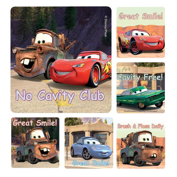 Stickers Dental Cars Assorted 100/Rl
