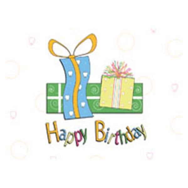 Imprinted Recall Cards Birthday 3 Gifts 4 in x 6 in 250/Pk