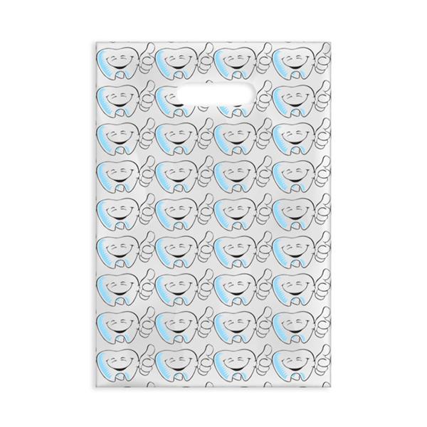 Scatter Print Bags Thumbs Up 2 Sided Print Clear 100/Bx