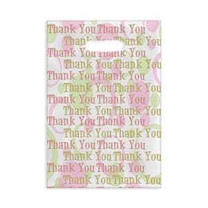 Scatter Print Bags Thank You 2 Sided Print Clear 100/Bx