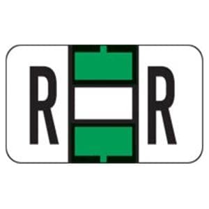 Jeter Compatible "R" LabelsLt Green 500/Rl