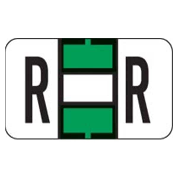 Jeter Compatible "R" LabelsLt Green 500/Rl