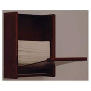 Paper Towel Dispenser Mahogany Wood With Waterproof Plastic Bottom Panels Ea