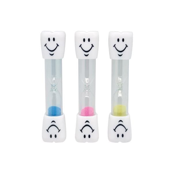 Brushing Timer 3 Minutes Assorted Colors With Tooth Cap 50/Pk