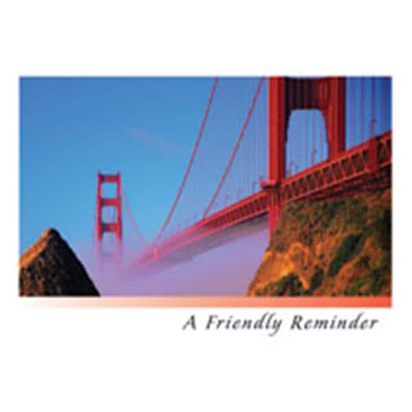 Imprinted Recall Cards Landmark Bridge 4 in x 6 in 250/Pk