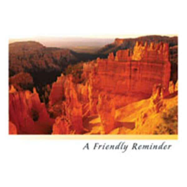 Imprinted Recall Cards Landmark Canyon 4 in x 6 in 250/Pk