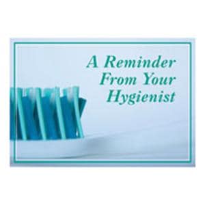 Imprinted Recall Cards Reminder Hygienist 4 in x 6 in 250/Pk