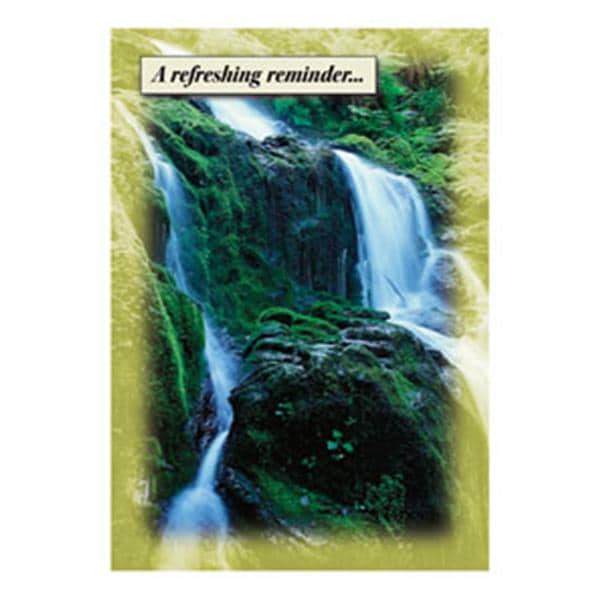 Imprinted Recall Cards Waterfall Reminder 4 in x 6 in 250/Pk