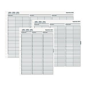 TimeScan Wirebound 1ColumnDated 8.5x11 Ea