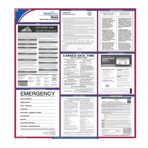 Poster State Labor Law Kansas English 27 in x 39 in Ea