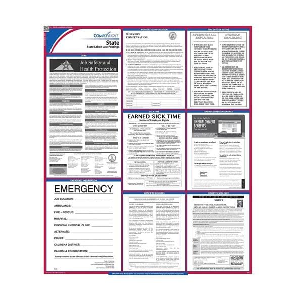 Poster State Labor Law Montana English 27 in x 39 in Ea