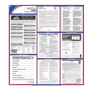Poster State Labor Law New Jersey English 27 in x 39 in Ea