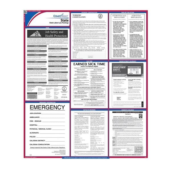 Poster State Labor Law Oklahoma English 27 in x 39 in Ea