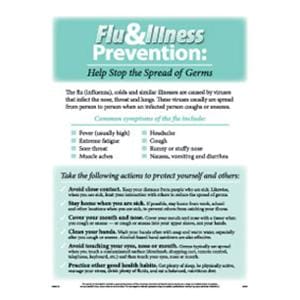 Poster Workplace Flu & Illness Prevention English Ea