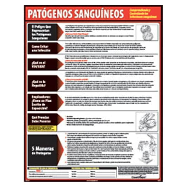 Poster Lifesaving Bloodborne Pathogens Spanish Ea