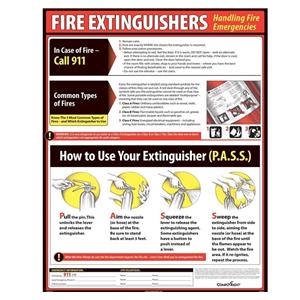 Poster Lifesaving Fire Extinguisher English Ea