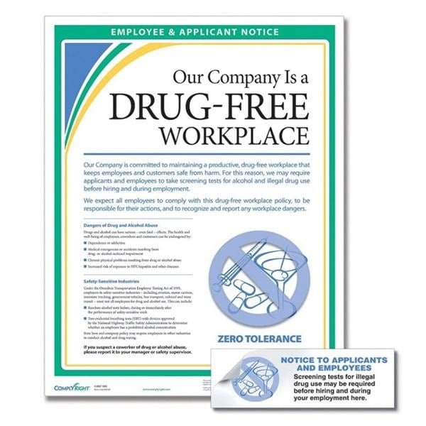 Poster Workplace Drug-Free Workplace English Ea