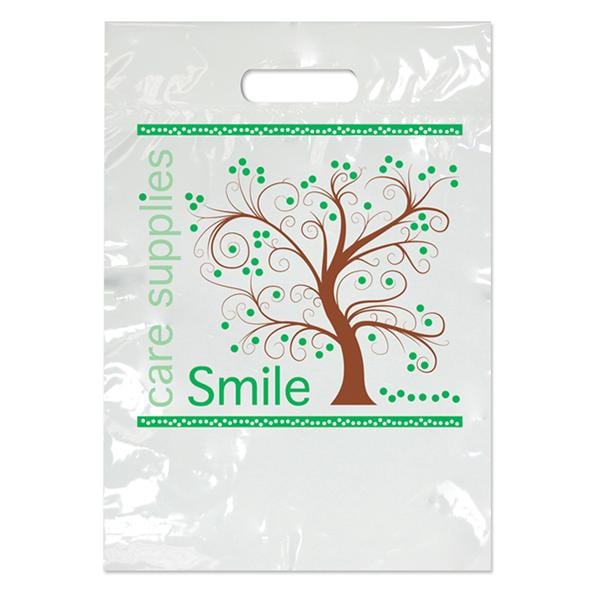 2-Color Bags Tree Smiles White 9 in x 13 in 100/Pk