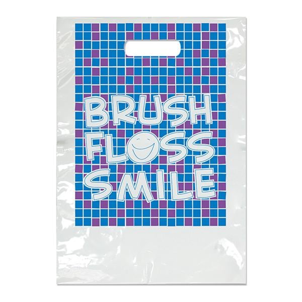 2-Color Bags Brush Tile White 7.5 in x 9 in 100/Pk