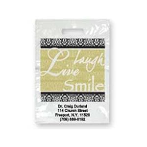 2-Color Bags Imprinted Fancy Laugh Large 9 in x 13 in 500/Pk