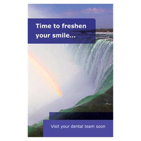 Imprinted Recall Cards Waterfall Freshen 4 in x 6 in 250/Pk