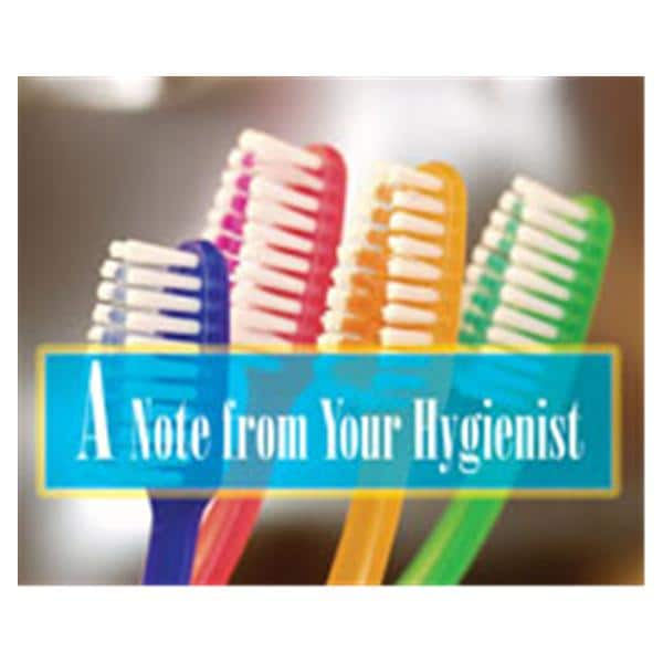 Imprinted Recall Cards Hygienist Note 4 in x 6 in 250/Pk