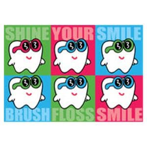 Imprinted Recall Cards Tooth Character Shine 4 in x 6 in 250/Pk