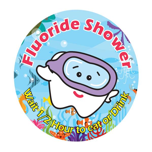 Stickers Fluoride Shower 100/Rl