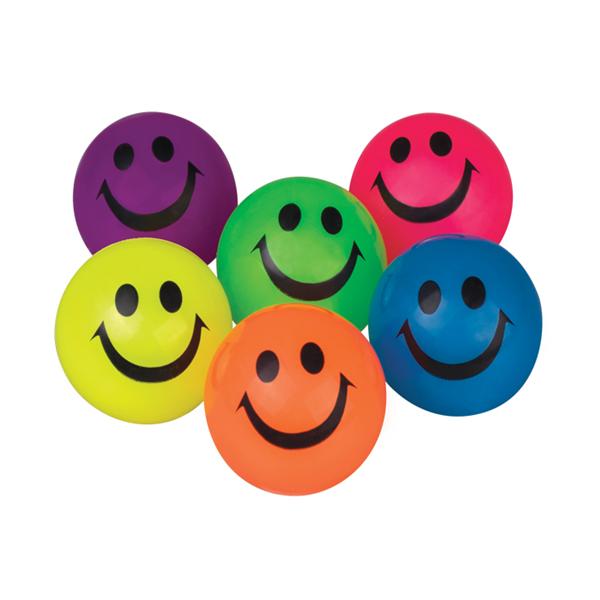 Toy Comet Balls Smiley Face Assorted Colors 55 mm 12/Pk