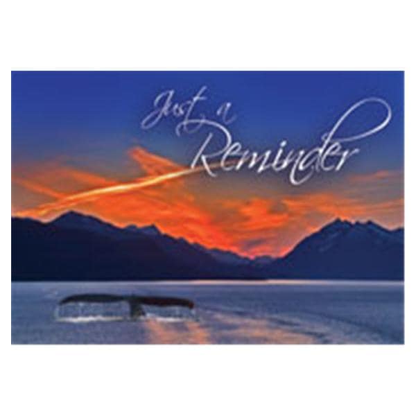 Imprinted Recall Cards Sunset Whale 4 in x 6 in 250/Pk