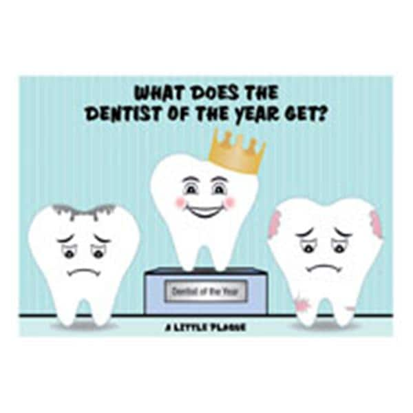 Imprinted Recall Cards Dentist Year Joke 4 in x 6 in 250/Pk