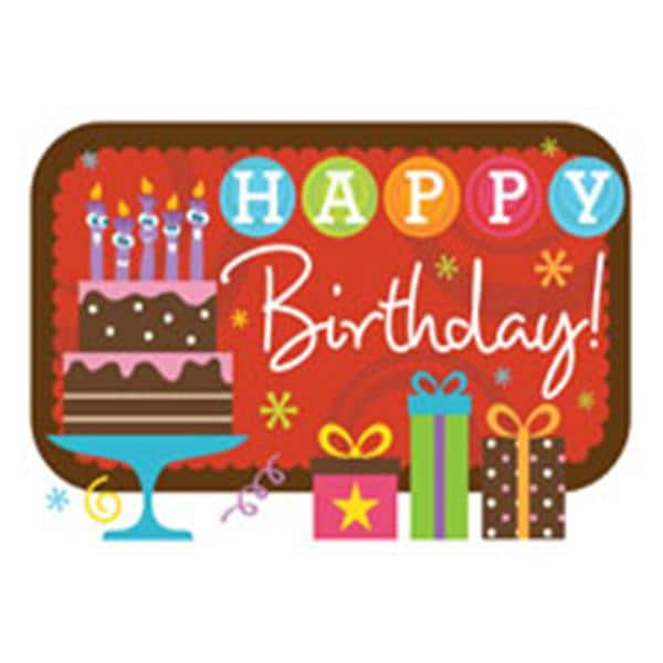 Imprinted Recall Cards Happy Birthday 4 in x 6 in 250/Pk
