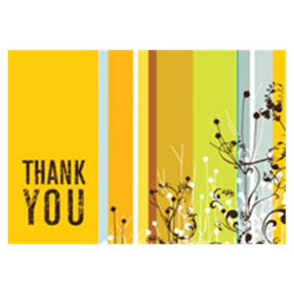 Thank You Premium Occasion Card Orange Stripes 50/Bx