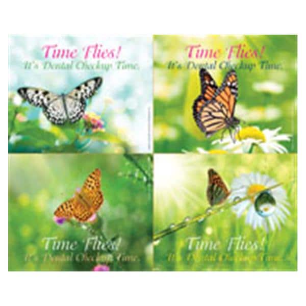 Laser 4-Up Recall Cards Time Flies 8.5 in x 11 in 200/Pk