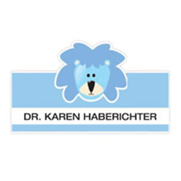 Name Badge Lion Full Color Acrylic Plastic 3 in x 2.75 in Ea