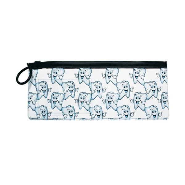Scatter Print Zip Close Pouch Cute Tooth 10 in x 4 in 144/Pk