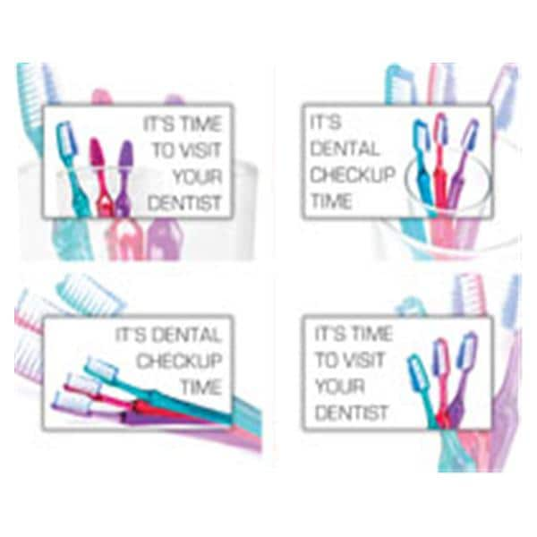 Laser 4-Up Recall Cards Dental Checkup 8.5 in x 11 in 200/Pk