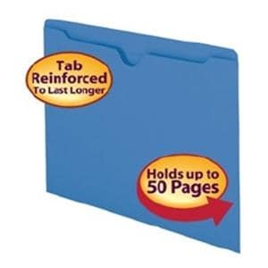 File Jacket Flat Blue 2-Ply 11.75"x9.5" 100/Bx, 5 BX/CA