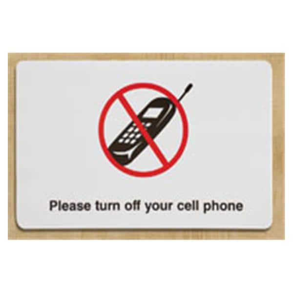 Formatted Wall Sign Please Turn Off Cell Phone Plastic Ea