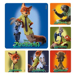 Stickers 2.5 in x 2.5 in Zootopia Assorted 100/Rl