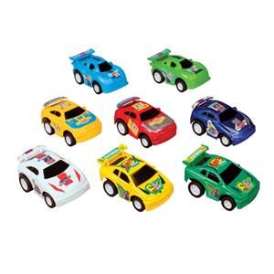 Toy Pull Back Cars Super Assorted Colors Plastic 24/Pk